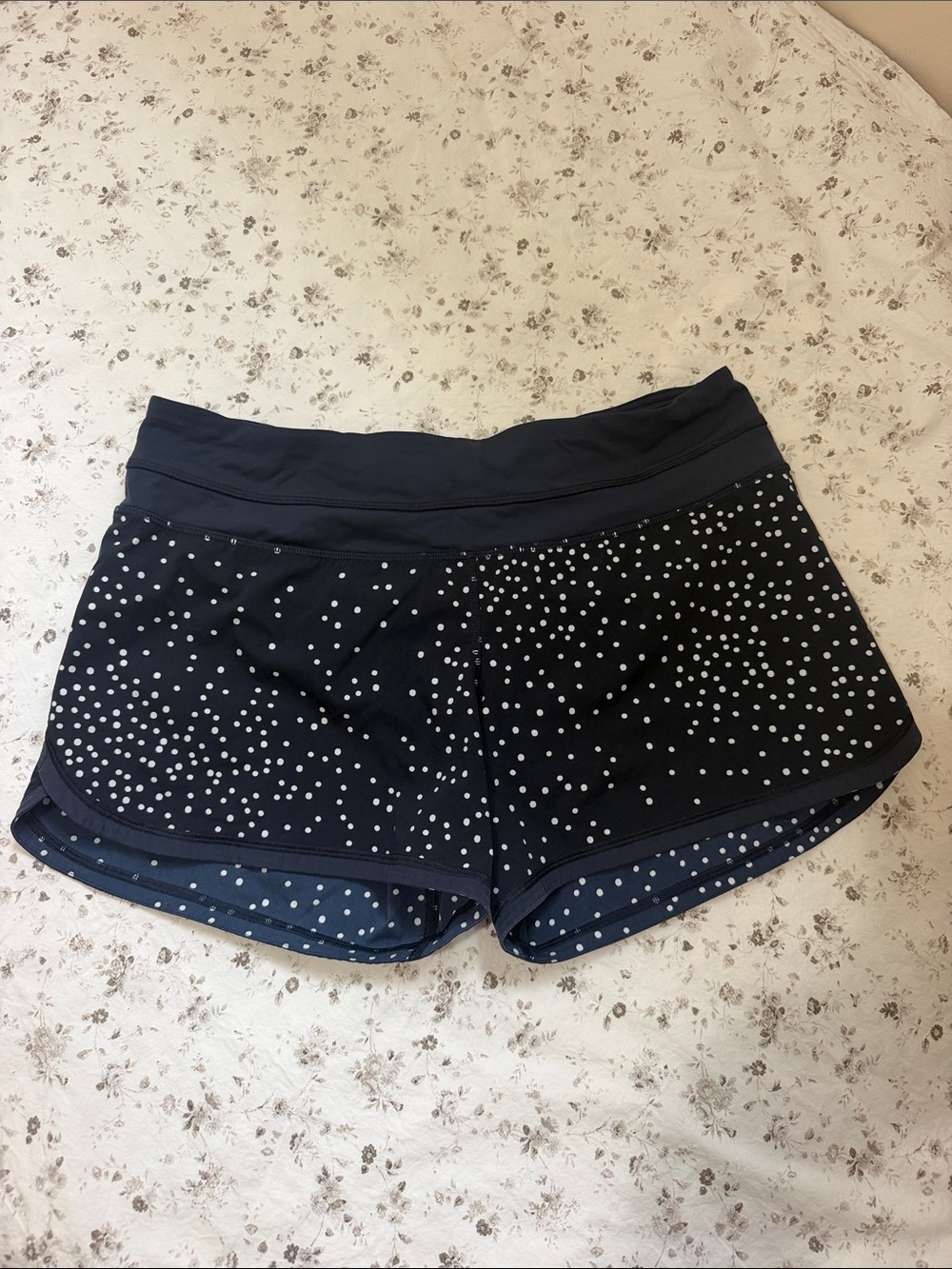 lululemon athletica Black Polka Dot Athletic Shorts